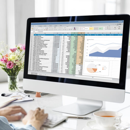 data-information-report-statistics-strategy-concept learn advanced excel