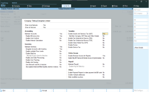 Enable E-invoicing Feature in tally